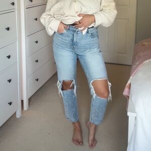 American Eagle Outfitters Light Blue Distressed Jeans